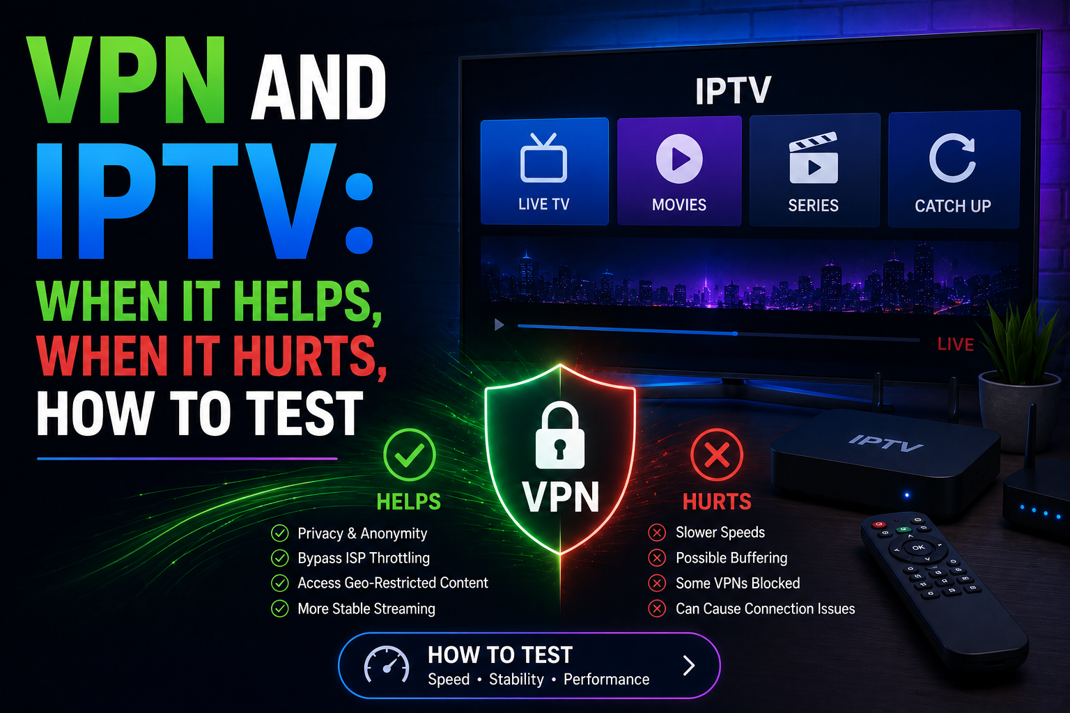 VPN and IPTV: When It Helps, When It Hurts, How to Test